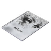 グレームメイクアップドリップシルバーの輝き ノートブック (左側)