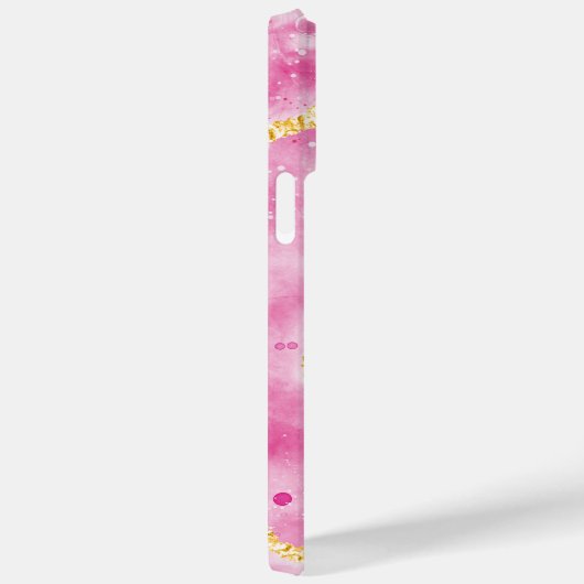 グレームレッドとピンクモノグラムのガーリー色 Case-Mate iPhoneケース (裏面 / 右)