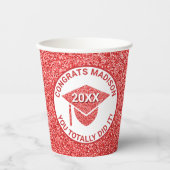 グレームレッドキャップシックエレガントスクールパーティー 紙コップ (正面)