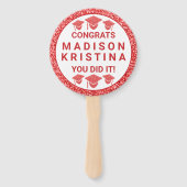 グレームレッドキャップシンプルエレガント写真 ハンドファン (正面)