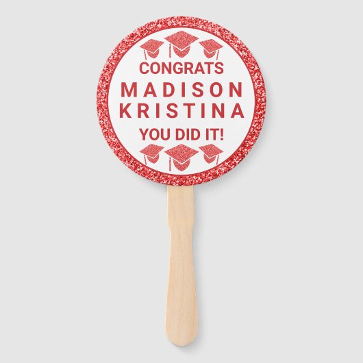 グレームレッドキャップシンプルエレガント写真 ハンドファン (正面)