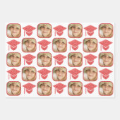 グレームレッドキャップモダン盛り付け祝済 ラッピングペーパーシート (正面)