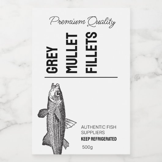 グレームレ魚フィレ製品ラベル フードラベル (シングルラベル)