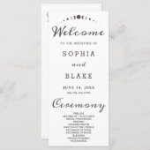 グレームーンフェイズホワイト結婚式 プログラム (正面/裏面)