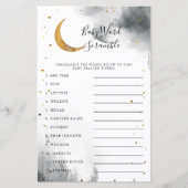 グレームーンベイビーシャワーワードスクランブルゲーム (正面)