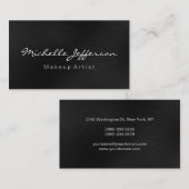 グレーメイクアップアーティストスクリプト専門名刺 名刺 (正面/裏面)