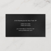 グレーメイクアップアーティストスクリプト専門名刺 名刺 (裏面)