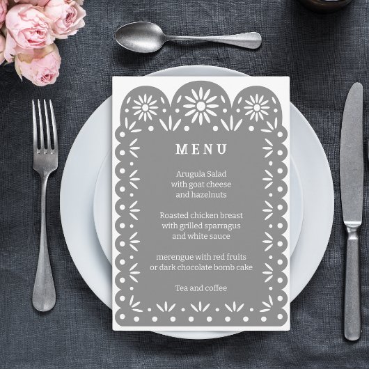 グレーメキシカンパペルピカドメニュー 案内状