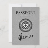 グレーメキシコのパスポート日付の保存 セーブザデート (正面)