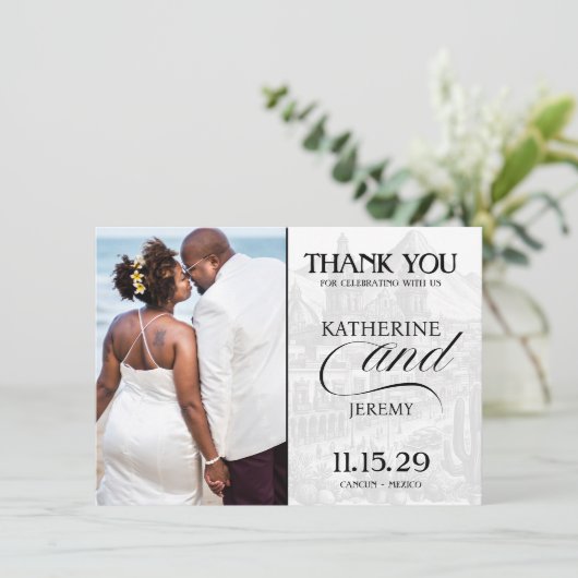 グレーメキシコ旅券 サンキューカード (スタンド正面)