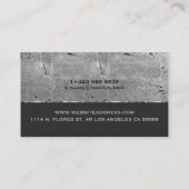 グレーメタリックグランジテクスチャフィットネストレーナー 名刺 (裏面)