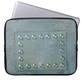 グレーメタルと文字プレートオンラップトップスリーブ ラップトップスリーブ