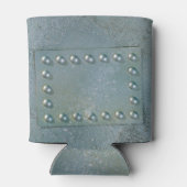 グレーメタルと文字プレートオン缶クーラー 缶クーラー (裏面)