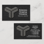 グレーメタルグランジ名刺 名刺 (正面/裏面)