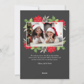 グレーメリークリスマスフローラ3写真 シーズンカード (裏面)