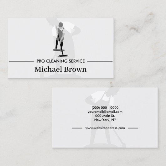 グレーメンズクリーンプロフェッショナルヤニターハウスキーピング 名刺 (正面/裏面)