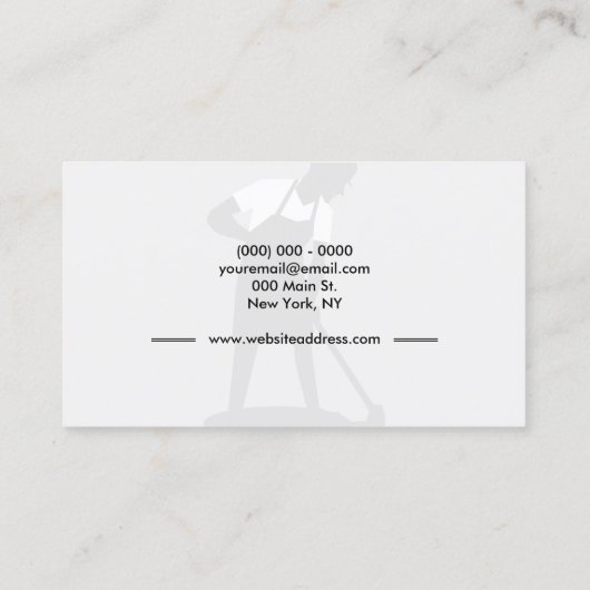 グレーメンズクリーンプロフェッショナルヤニターハウスキーピング 名刺 (裏面)