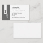 グレーモダンおよびプラチナコンサルタントの名刺 名刺 (正面/裏面)