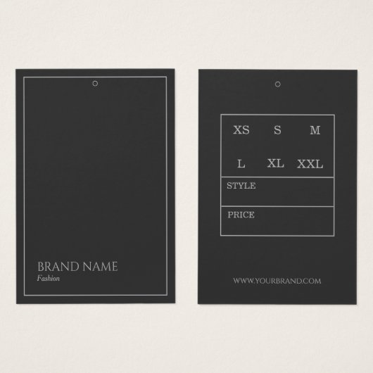 グレーモダンつるラベル (正面&裏面)