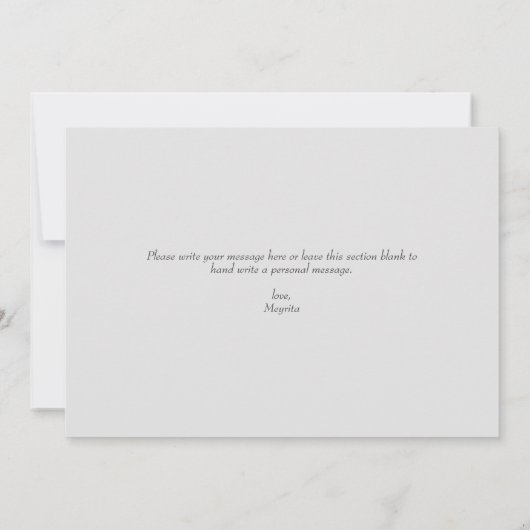 グレーモダンとネイビーブルー30歳の誕生日 カード (裏面)