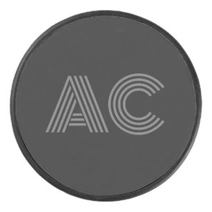 グレーモダンとブラックモノグラム アイスホッケーパック