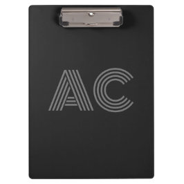 グレーモダンとブラックモノグラム クリップボード