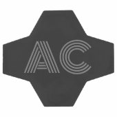 グレーモダンとブラックモノグラム サッカーボール (フラット)