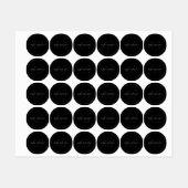 グレーモダンとブラック |名クール前&モノグラム ラベル (シート)