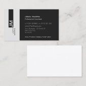 グレーモダンとホワイトのコンサルタント – 名刺 (正面/裏面)