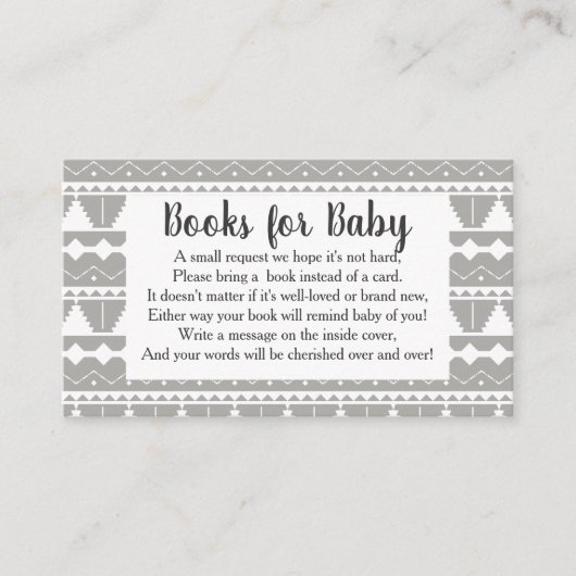 グレーモダンとホワイトアステカラマのブックリクエスト エンクロージャーカード (正面)