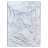 グレーモダンとホワイトマーブルストーン クリップボード (裏面)