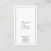 グレーモダンと白かわいいハスキー犬のグルーミング 名刺 (裏面)