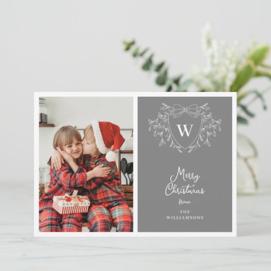 グレーモダンと白のクラスクレスト2枚の写真 シーズンカード (スタンド正面)