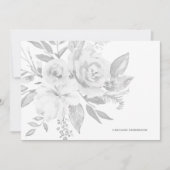 グレーモダンと白のモノクロパーソナライズされた ノートカード (正面)