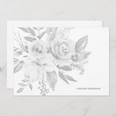 グレーモダンと白のモノクロパーソナライズされた ノートカード (正面/裏面)