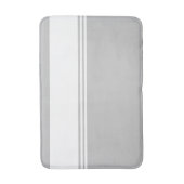 グレーモダンと白ストライプの色 バスマット (正面縦)