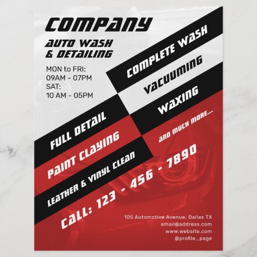 グレーモダンと赤のフラ車のイ チラシ (正面)