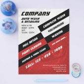 グレーモダンと赤のフラ車のイ チラシ (シングル)