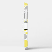 グレーモダンと黄色のバブルパーソナライズされた Case-Mate iPhoneケース (裏面 / 左)