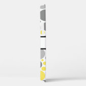 グレーモダンと黄色のバブルパーソナライズされた Case-Mate iPhoneケース (裏面 / 右)