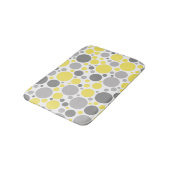 グレーモダンと黄色のバブル バスマット (アングル)