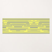 グレーモダンと黄色のパタストライプーン ヨガマット (正面(横))