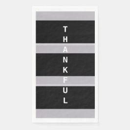 グレーモダンと黒の幾何学感謝型ナプキン