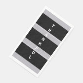 グレーモダンと黒の幾何学感謝型ナプキン (コーナー)