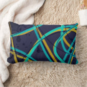 グレーモダンのはっきりしたターコイズオレンジ ランバークッション (ブランケット)