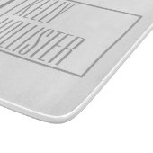 グレーモダンのイニシャルと名前のロゴ カッティングボード (角)