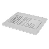 グレーモダンのイニシャルと名前のロゴ カッティングボード (角)