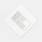 グレーモダンのイニシャルと名前のロゴ スタンダードランチョンナプキン (角)