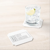 グレーモダンのイニシャルと名前のロゴ ペーパーコースター (インサイチュ)