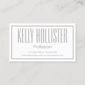 グレーモダンのイニシャルと名前のロゴ 名刺 (裏面)